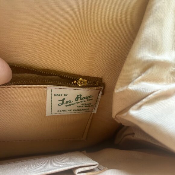 Vintage Lee Roye Genuine Kangaroo Fur Handbag Purse Australia - Picture 5 of 9